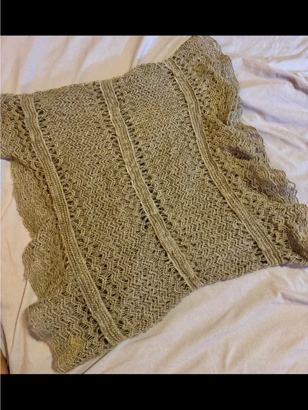 Accessorize Women's knit infinity scarf, metallic thread, neutral color